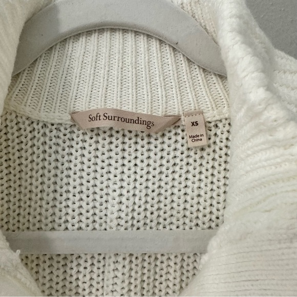 Soft Surroundings (XS) White Knitted Pullover Sweater - Picture 6 of 7